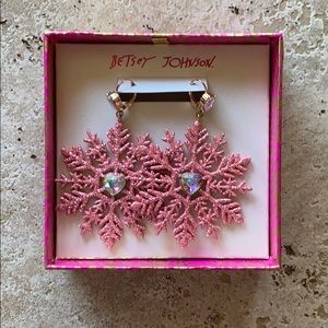 Betsey Johnson Snowflake Earrings